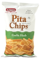 Kangaroo Pita Chips - Garlic Herb Chips